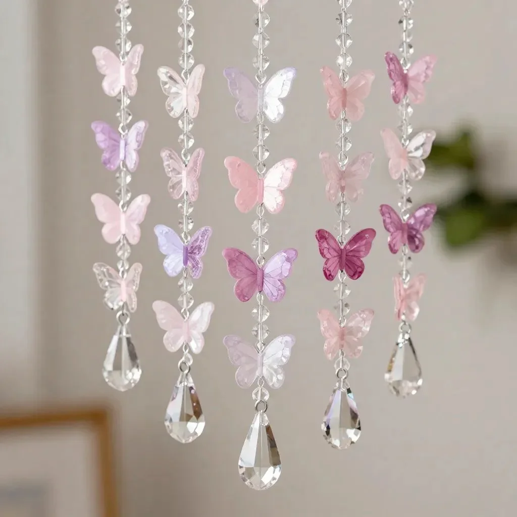 DIY Floral Crystal Wind Chime