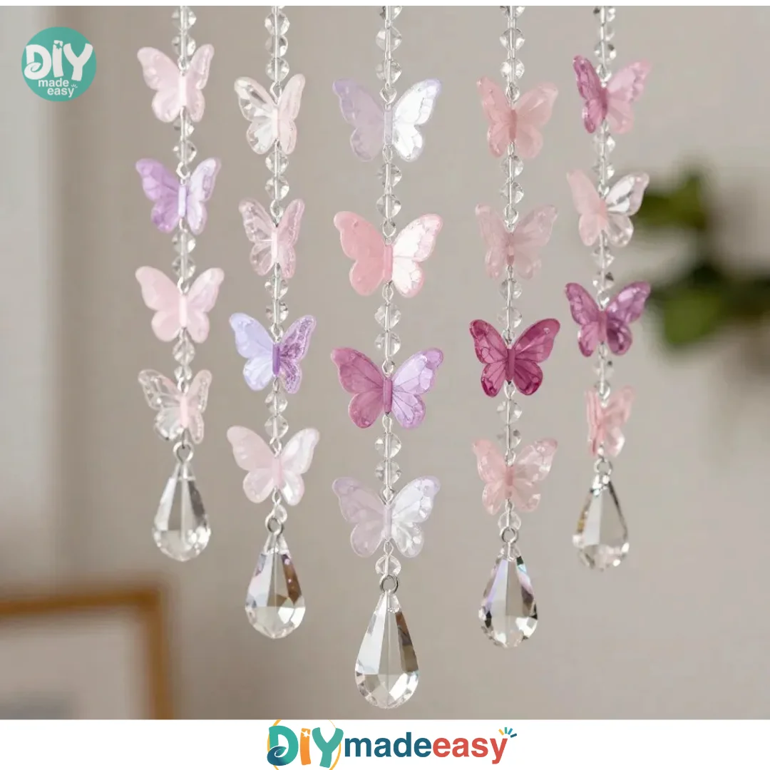 DIY Floral Crystal Wind Chime