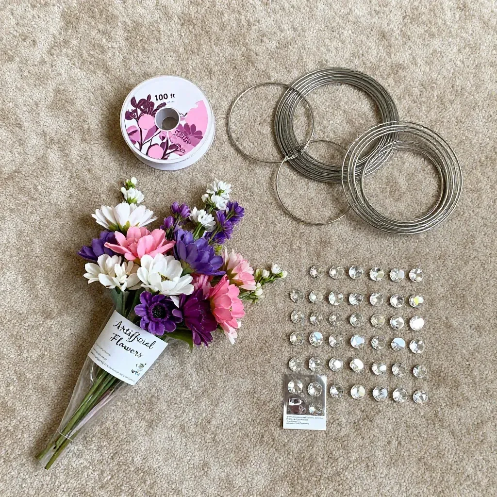DIY Floral Spiral Crystal Wind Chime