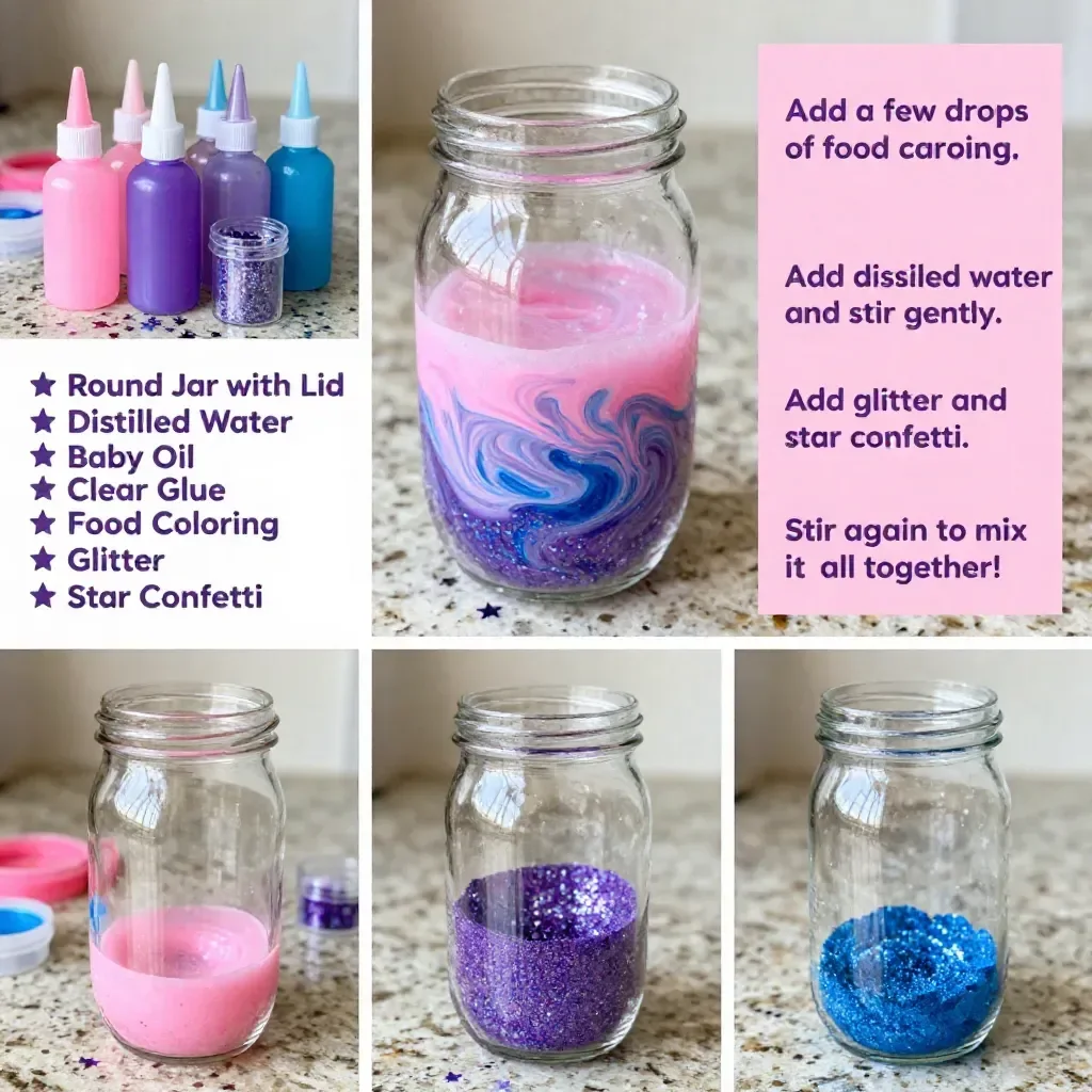 DIY Galaxy Glitter Jar