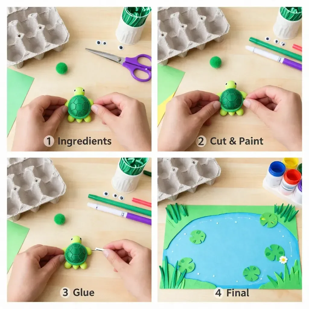 Egg Carton Turtles