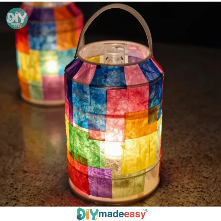 Colorful fake stained-glass lanterns designed for stylish home decor