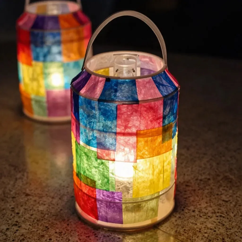 Fake Stained-Glass Lanterns 23 Fake Stained-Glass Lanterns