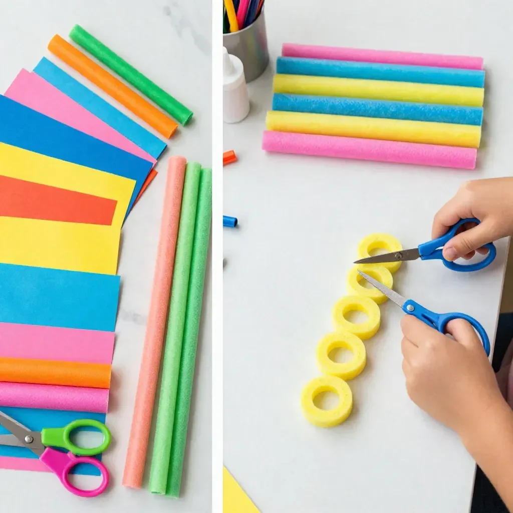 Floating Sailboats from Pool Noodles