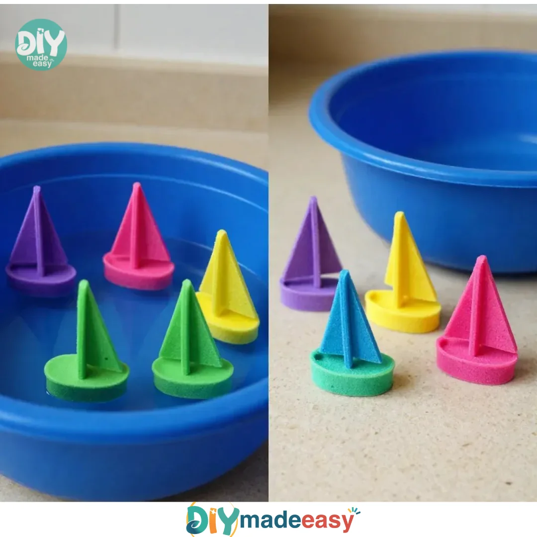Floating Sailboats from Pool Noodles