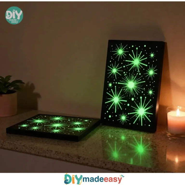 DIY glow puffy paint art project using homemade glow puffy paint