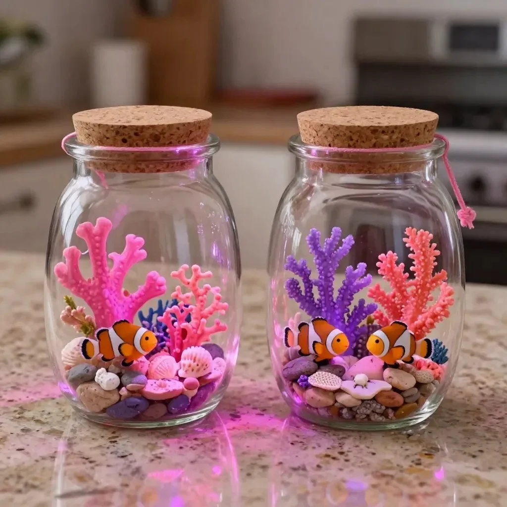 Pink Glow Aquarium Jar 23 Pink Glow Aquarium Jar