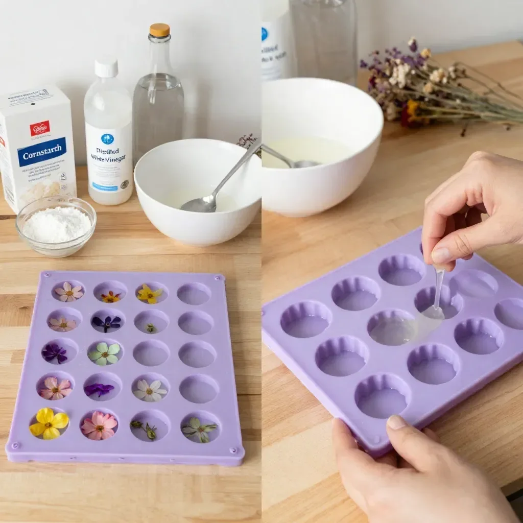 Pressed Flower Cornstarch Charms