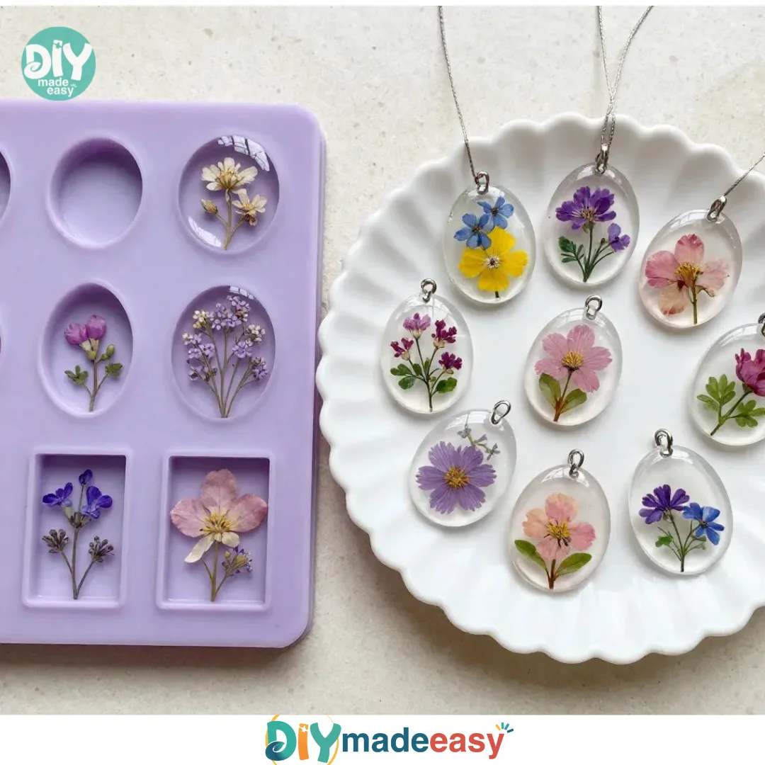 Pressed Flower Cornstarch Charms 29 Pressed Flower Cornstarch Charms