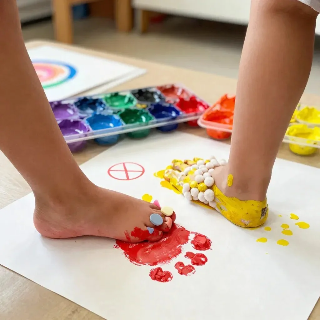 Puffy Paint Art with Socks