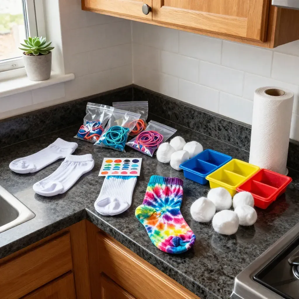 Puffy Paint Art with Socks