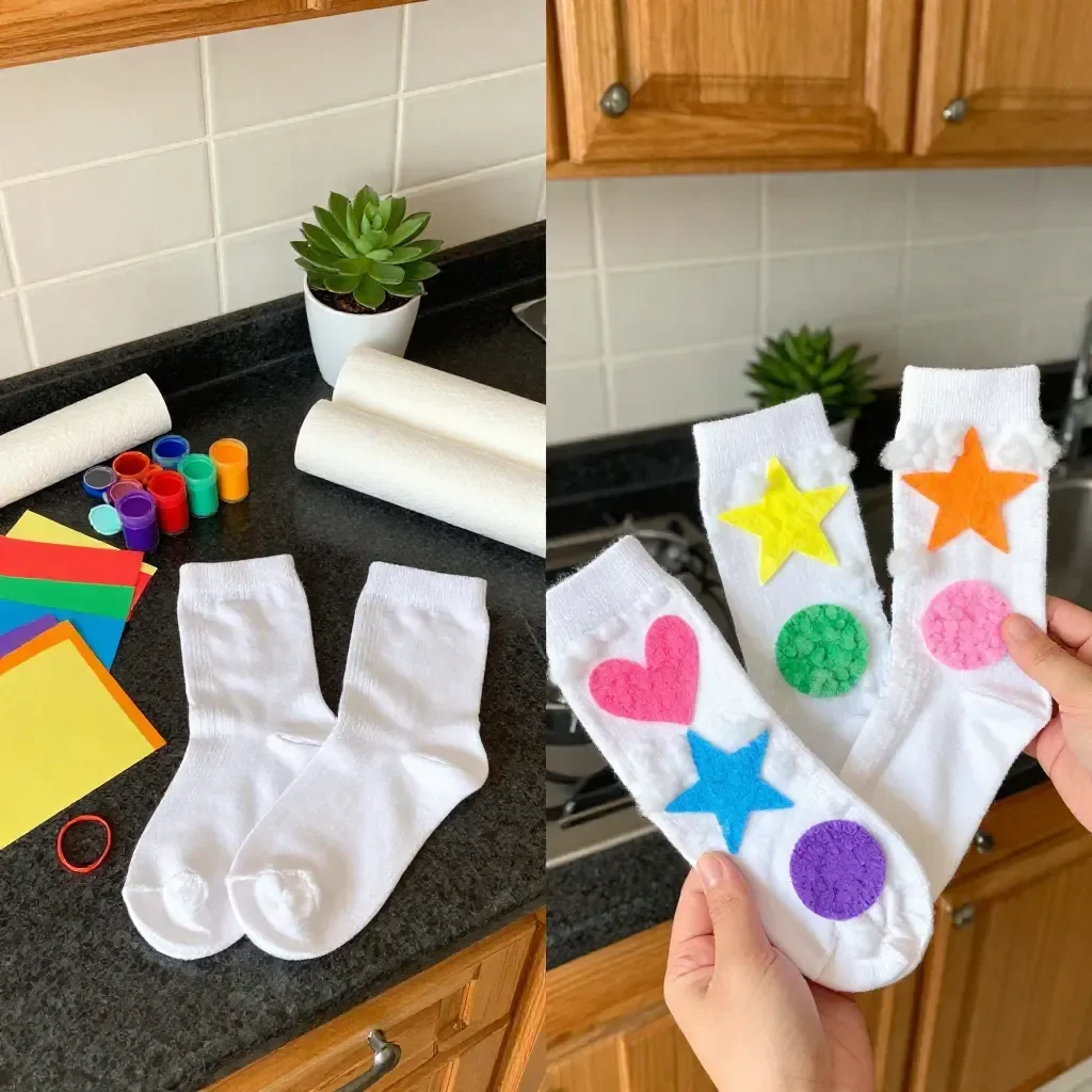 Puffy Paint Sock Art