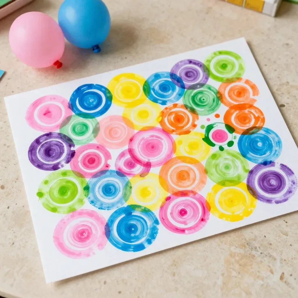 Water Balloon Pinwheel Painting 23 Water Balloon Pinwheel Painting