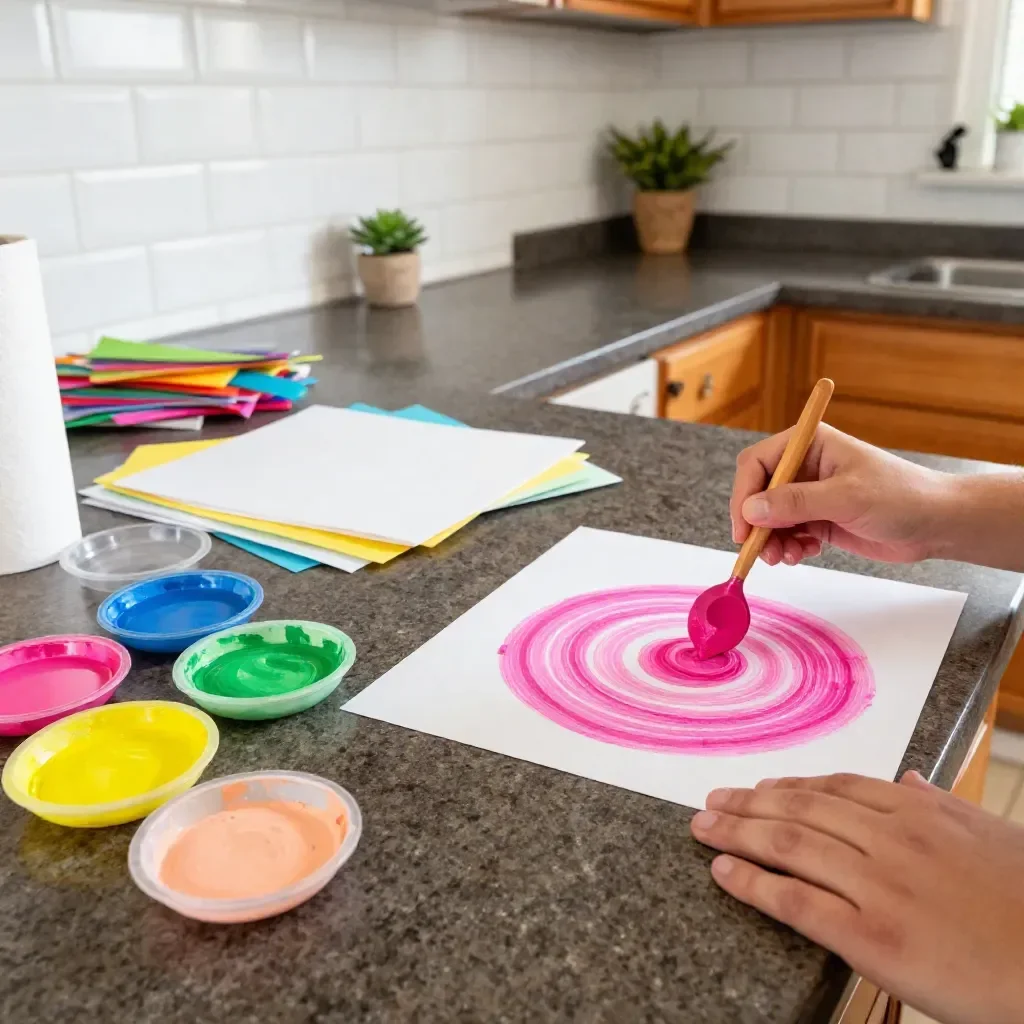 Water Balloon Pinwheel Painting