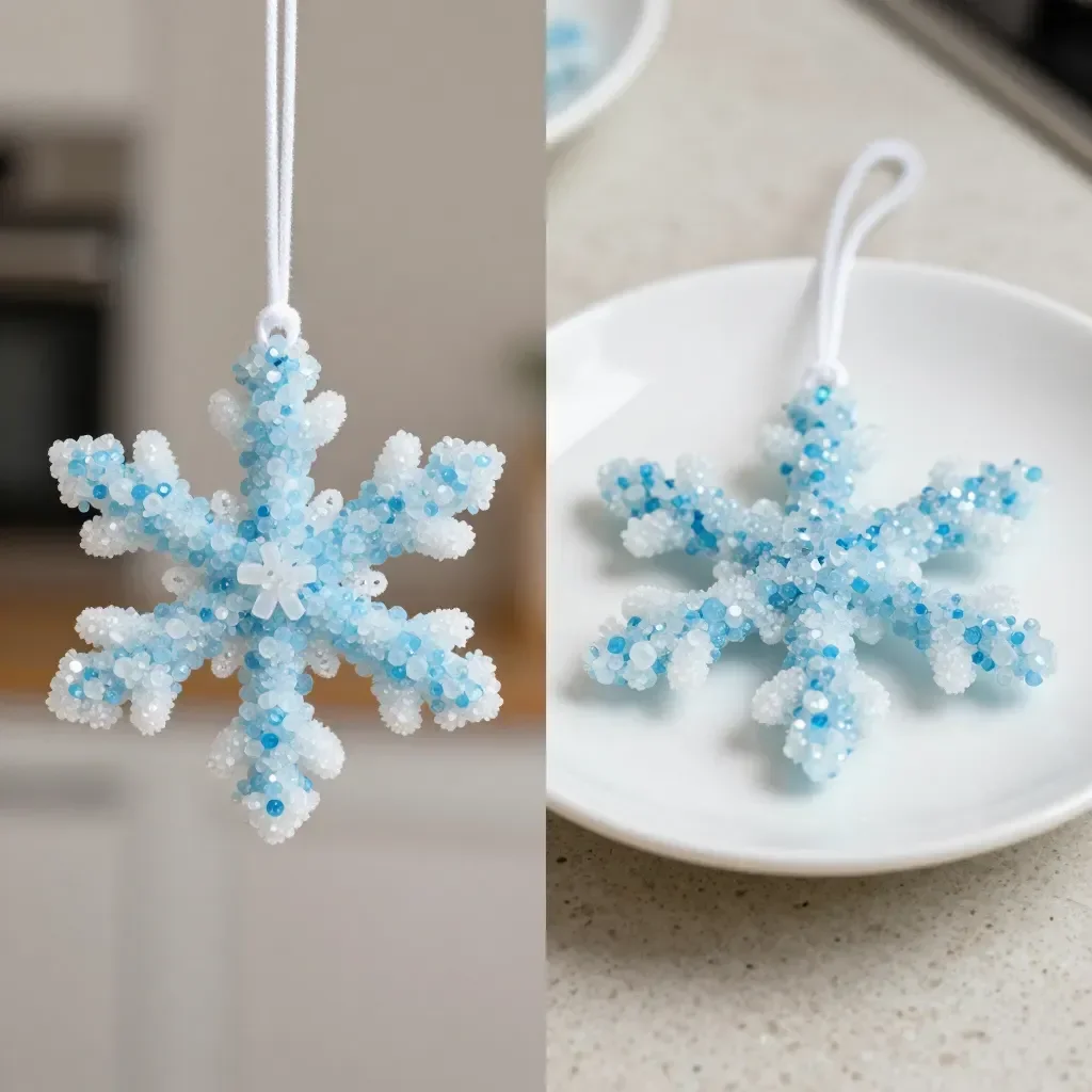 Elegant Crystal Snowflake Ornament for holiday decoration