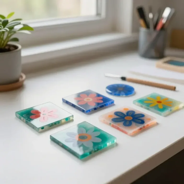 DIY epoxy resin stickers guide with step-by-step instructions