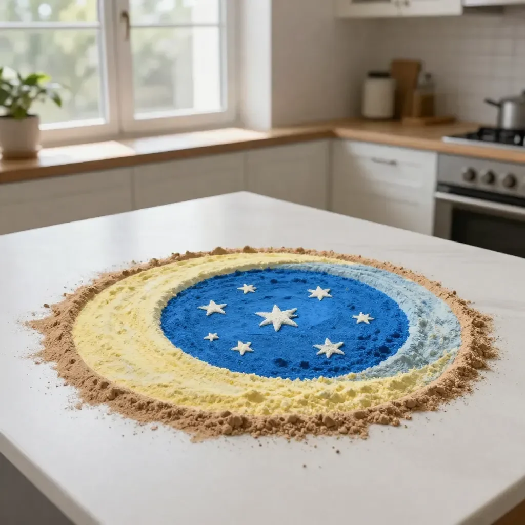 DIY moon sand ingredients and finished product for homemade sensory play