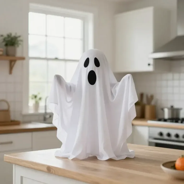 Home 34 Kids DIY puffy ghost craft for Halloween decor