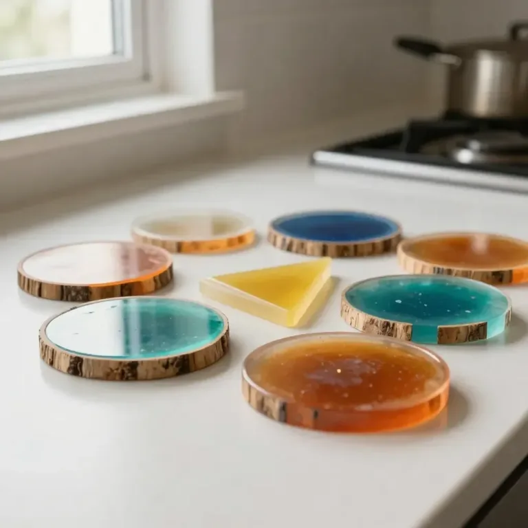 Home 40 Colorful DIY resin coasters with unique custom designs