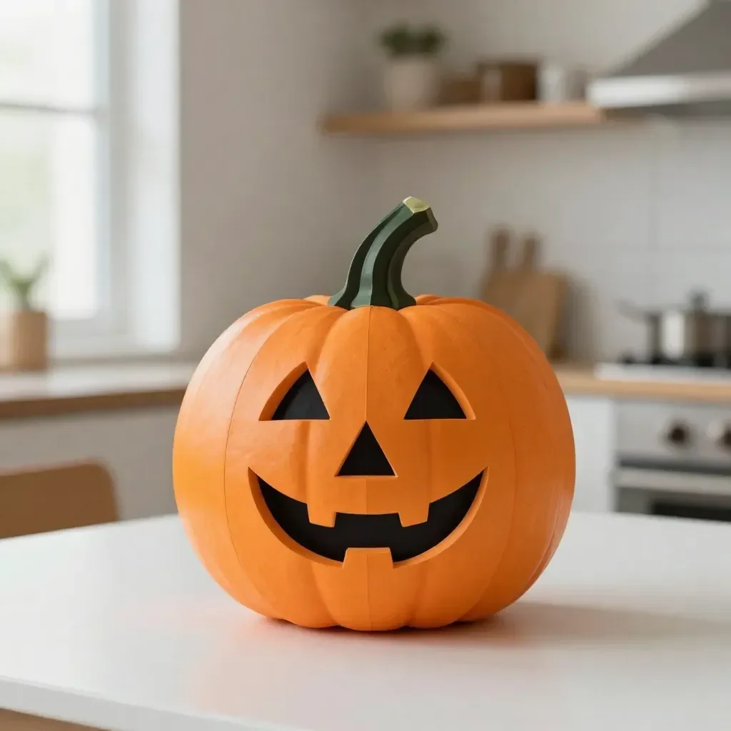 Kids crafting a paper plate pumpkin for Halloween decoration
