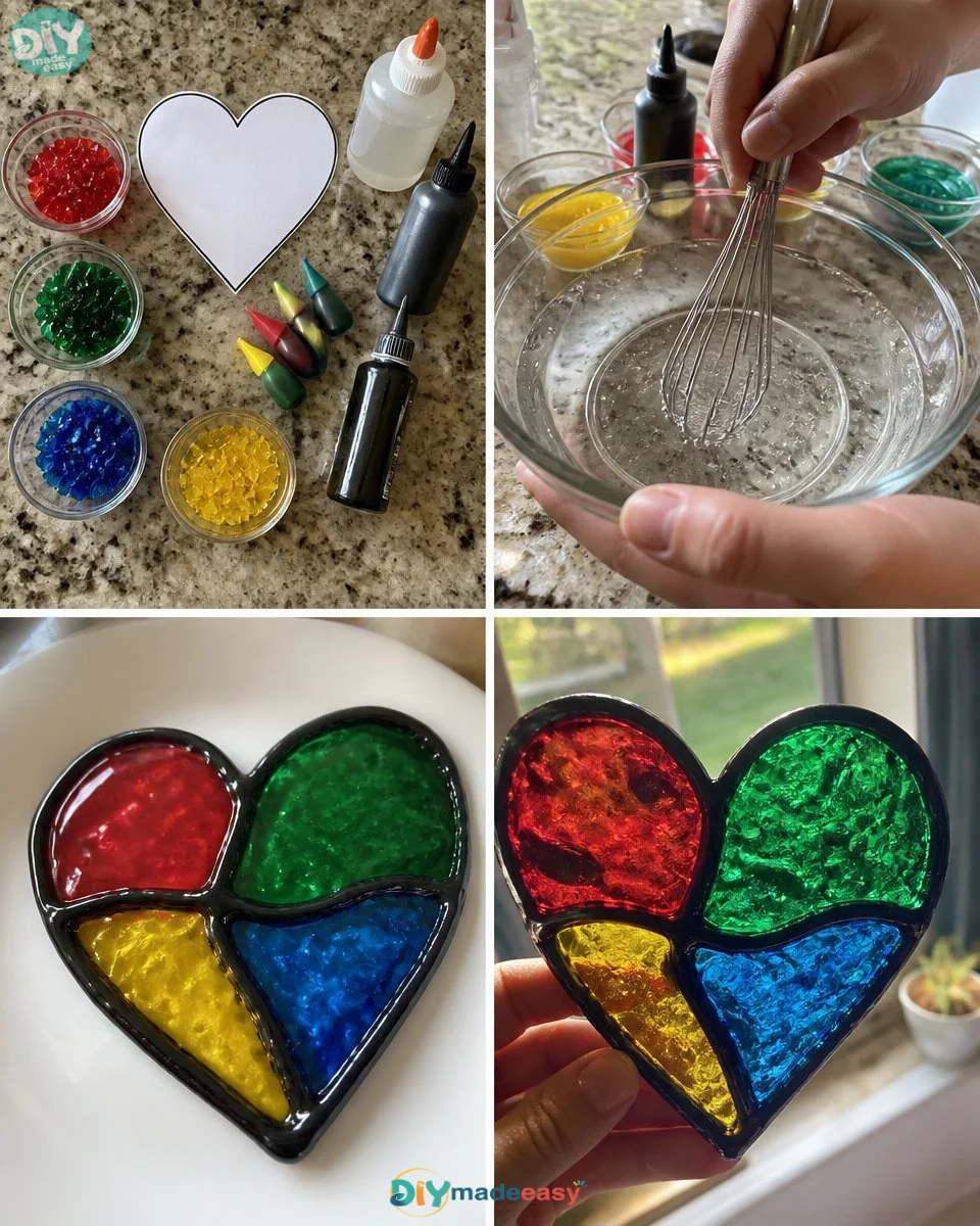 Fake Stained Glass Heart 17 Fake Stained Glass Heart