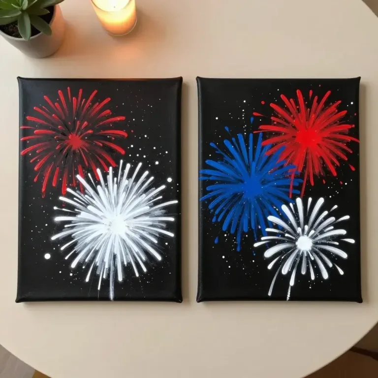 Colorful Firework Splatter canvas art for home decoration