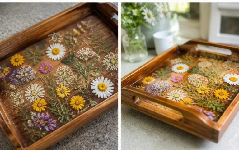 Beautiful floral serving tray for stylish entertaining and serving food.