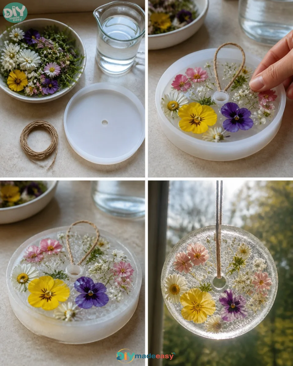 Frozen Flower Ice Suncatcher