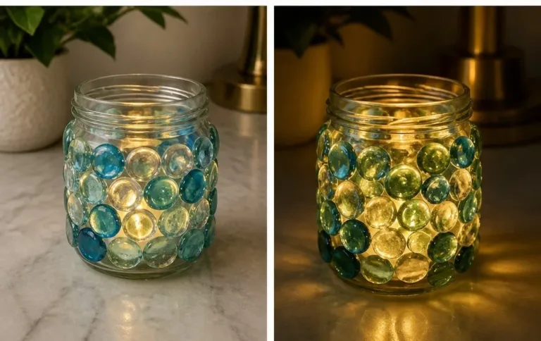 Elegant glass pebble lantern for home decor and ambient lighting