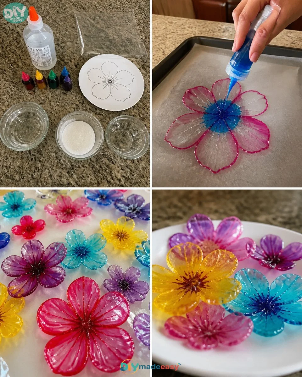 Glue Flower Window Cling 18 Glue Flower Window Cling