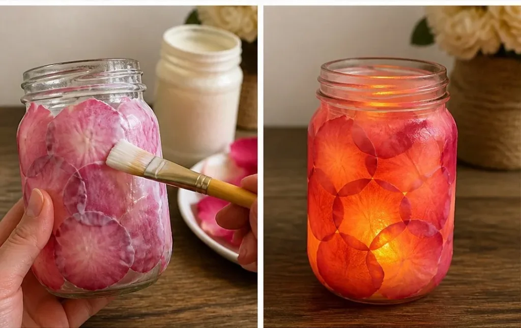 Decorative rose petal lantern for unique ambiance and romantic settings