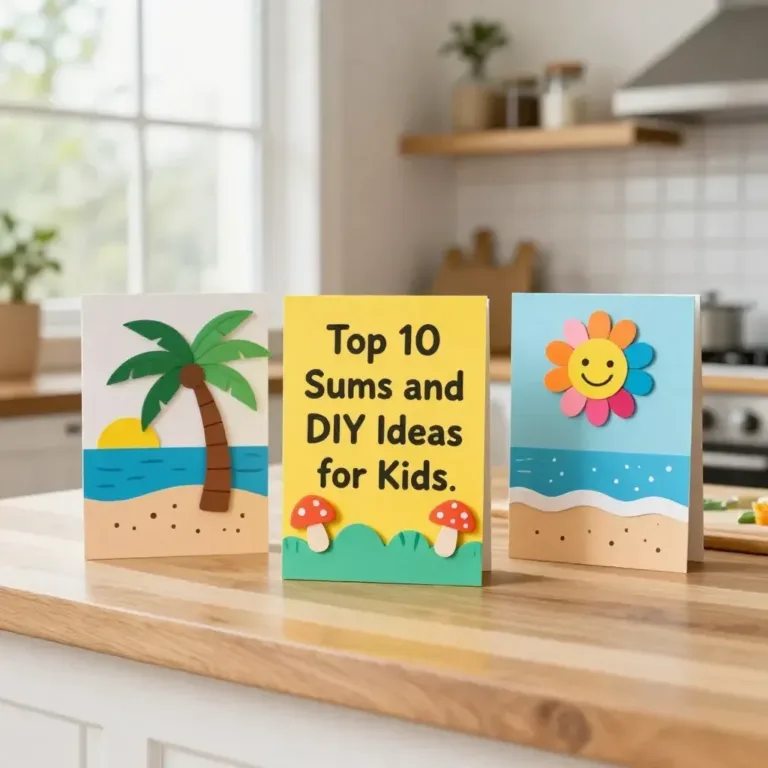Top 10 summer crafts and DIY ideas for kids, perfect for creative summer activities.