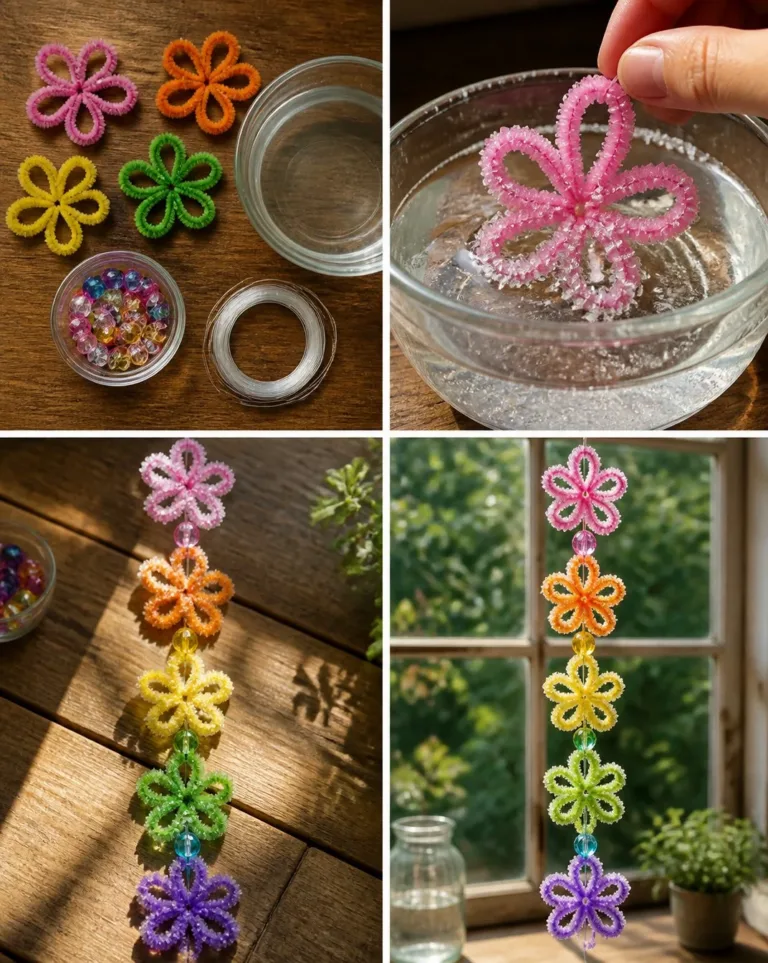 Elegant Crystal Flower Curtain Chain for windows