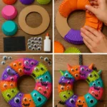 DIY Rainbow Cupcake-Liner Halloween Monster Wreath 21 diy rainbow cupcake liner halloween monster wreath 2026 08 15 023935 817x1024 1