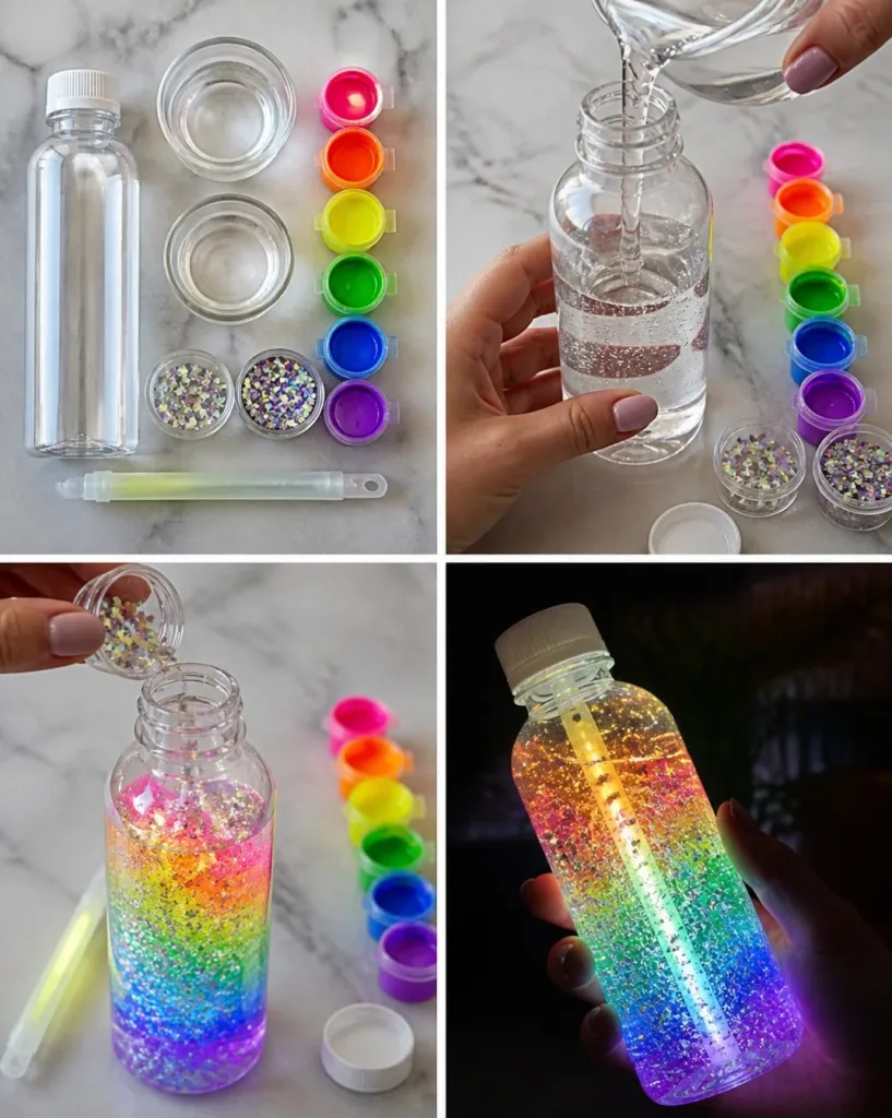 Glow-in-the-Dark Rainbow Elixir Bottle Halloween decor item
