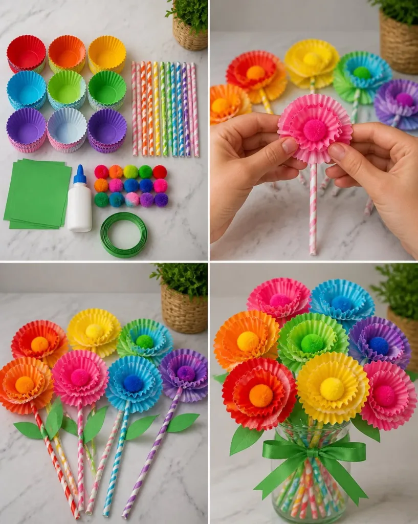 Vibrant Rainbow Dahlia Bouquet - Colorful Floral Arrangement
