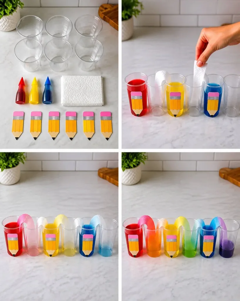 Rainbow Walking Water Pencils for creative STEM art projects.