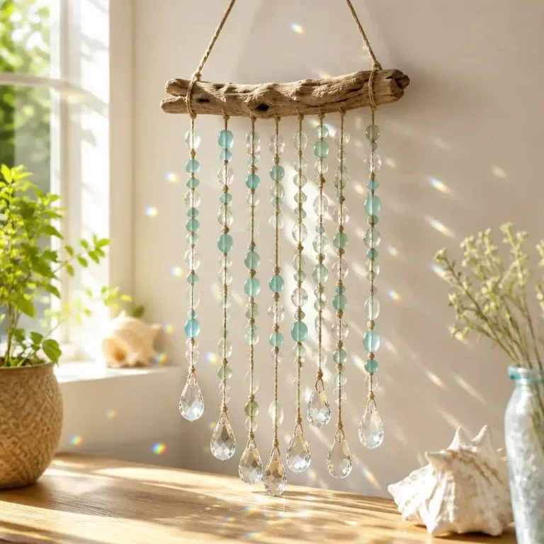 Handcrafted Coastal Driftwood Pendant Light for unique wall decor