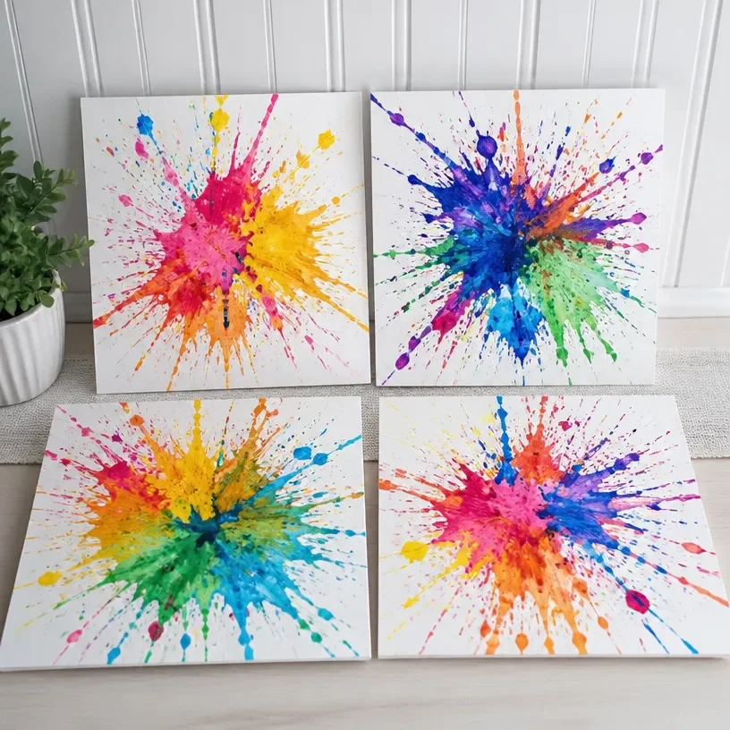 Colorful water balloon splash captured in creative photography