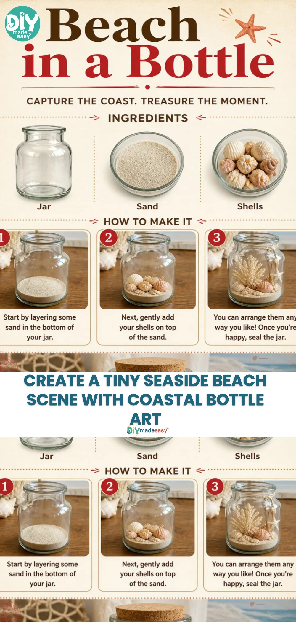 Create a Tiny Seaside Beach Scene with Coastal Bottle Art