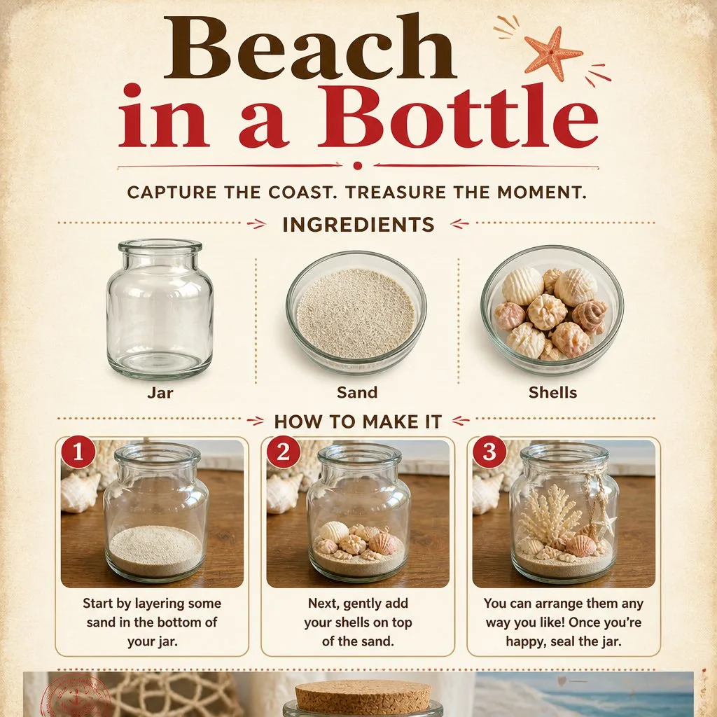 Create a Tiny Seaside Beach Scene with Coastal Bottle Art 21 DIY Coastal Bottle Art: Create a Tiny Seaside Beach Scene