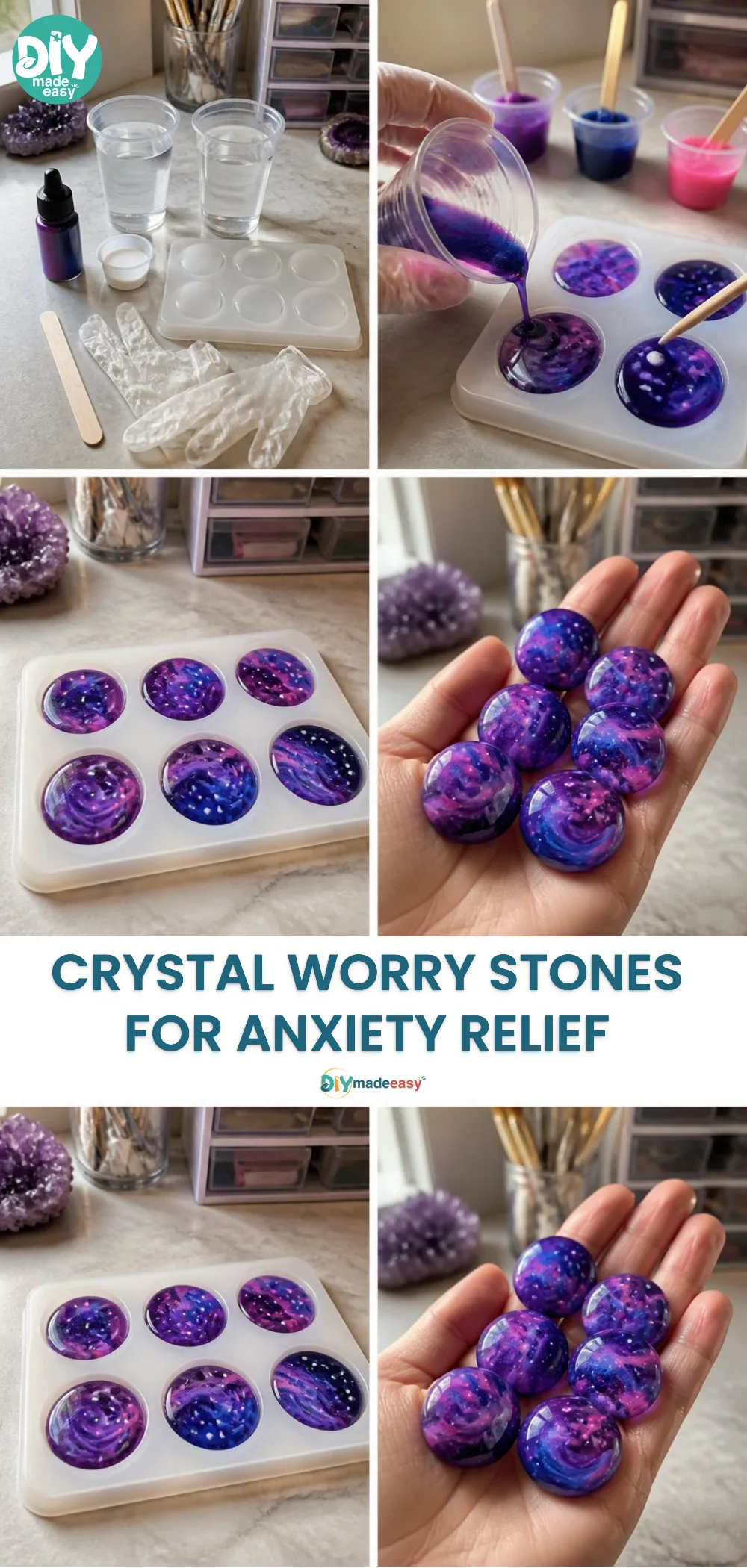 Crystal Worry Stones for Anxiety Relief
