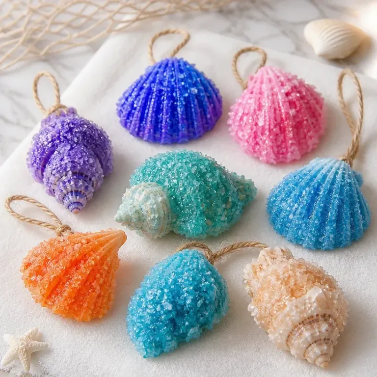 DIY crystal seashells for creative craft projects