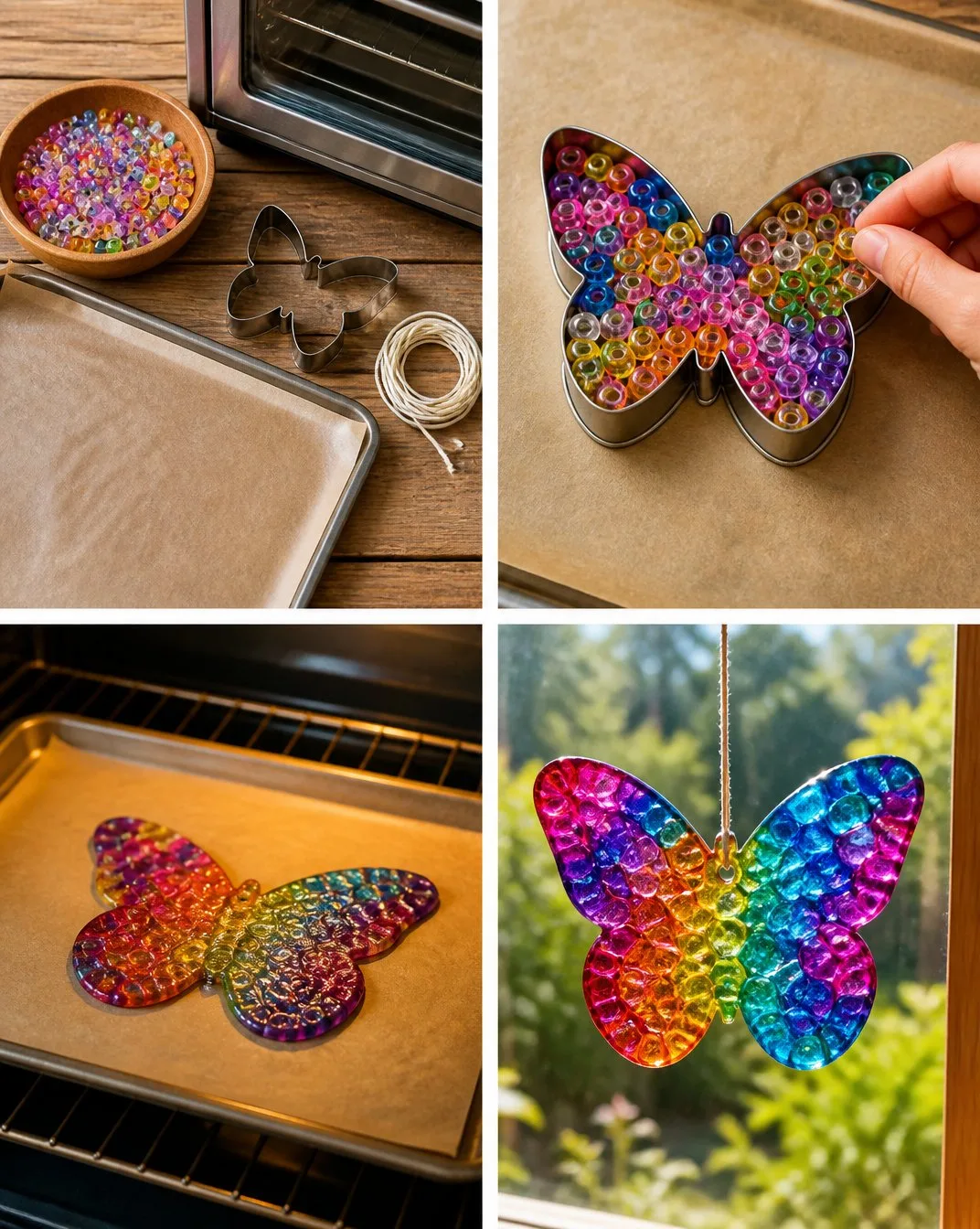 DIY Melted Bead Butterfly Suncatcher