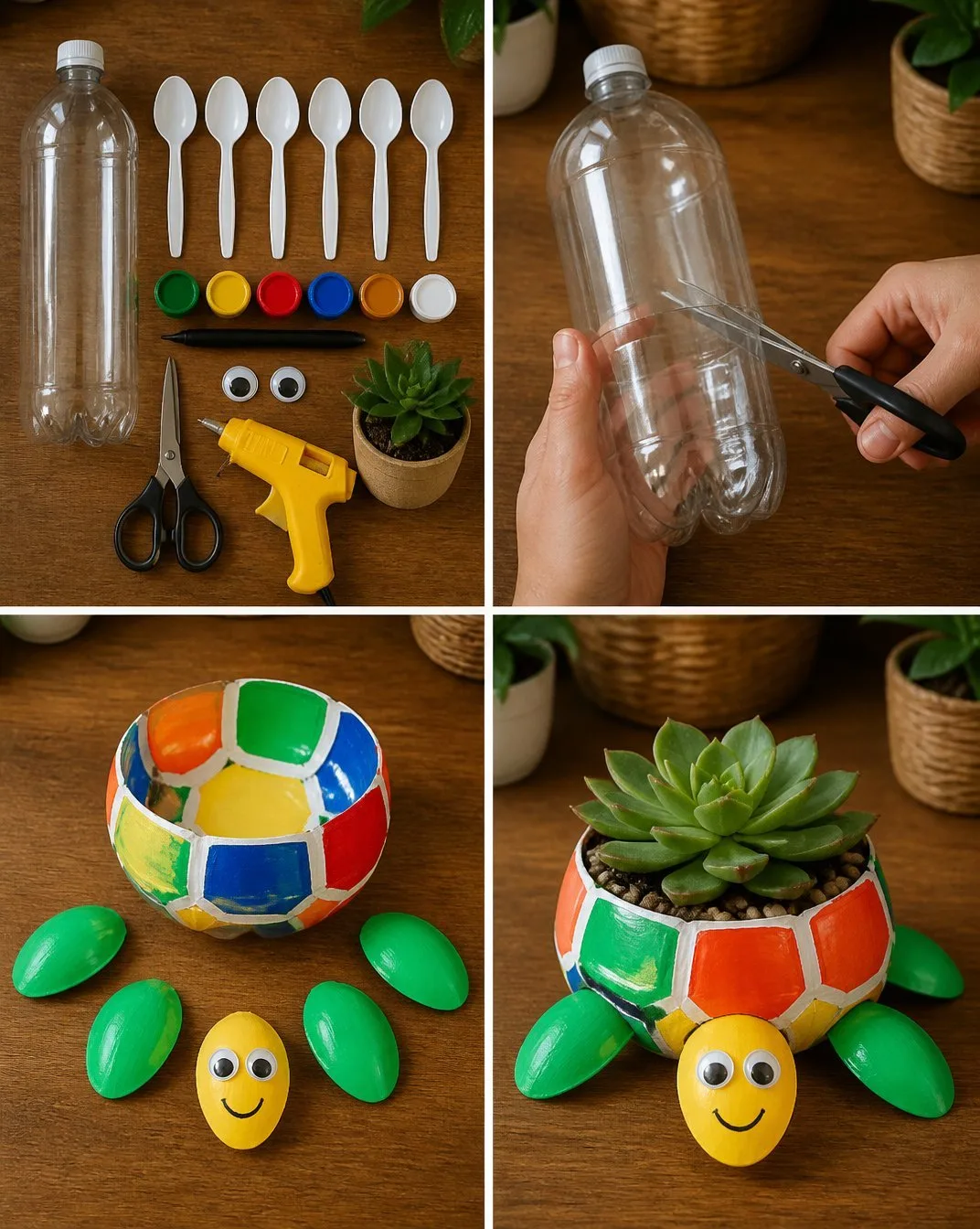 DIY Plastic Spoon Trick for a Cute, Vibrant Turtle Planter 19 The Brilliant 'Plastic Spoon' Trick for a Cute, Vibrant Turtle Planter