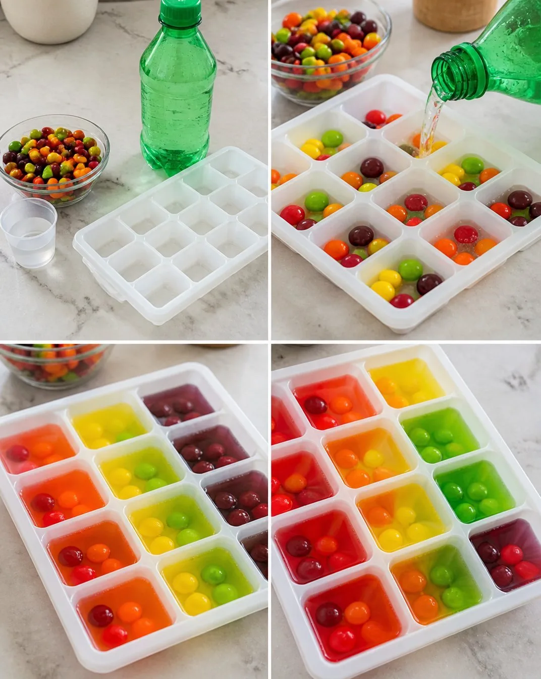 DIY Rainbow Color-Bleed with Sprite and Skittles