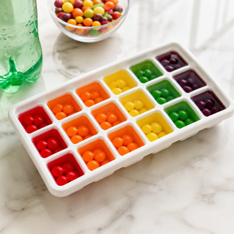 DIY Rainbow Color-Bleed with Sprite and Skittles