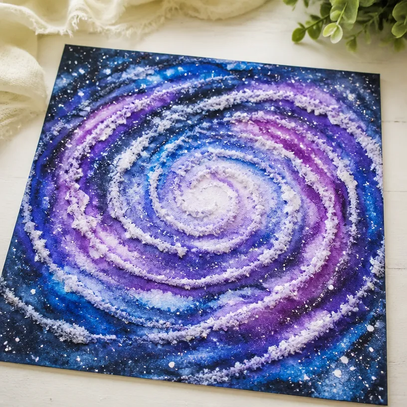 How to Create a Raised Salt Watercolor Galaxy
