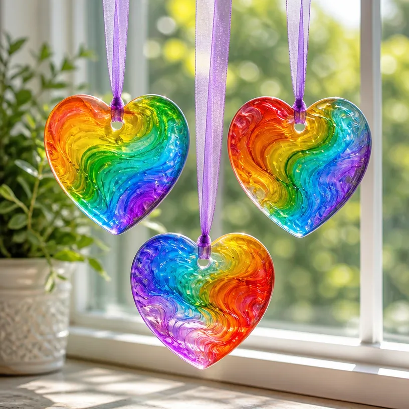 How to Make Swirled Glue Sun Catchers
