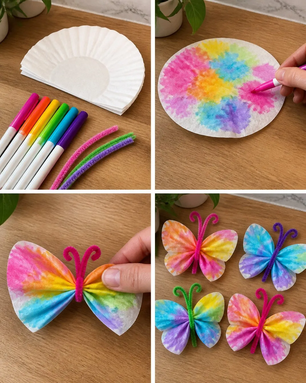 Watercolor Coffee Filter Butterflies
